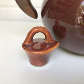 Vintage Franciscan Pottery El Patio GMcB Redwood Gloss Carafe Cap Wood Handle 5