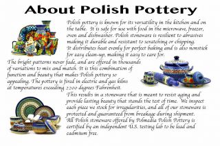 Polish Pottery Butter Dish 8 