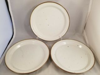 Set Of 3 Dansk Brown Mist 10 1/8 " Dinner Plates