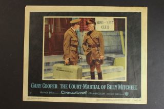 1955 Court - Martial Of Billy Mitchell Movie Lobby Card Gary Cooper