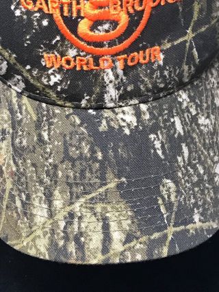 Garth Brooks World Tour Concert Baseball Hat Camouflage Mossy Oak Camo Strap Cap 3