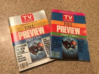 Rare 2 Tv Guide Canada 1983 " Fall Preview " Part One And Two