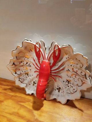 Vintage German Lobster Serving Divided Dish With Stamp N1 And 13