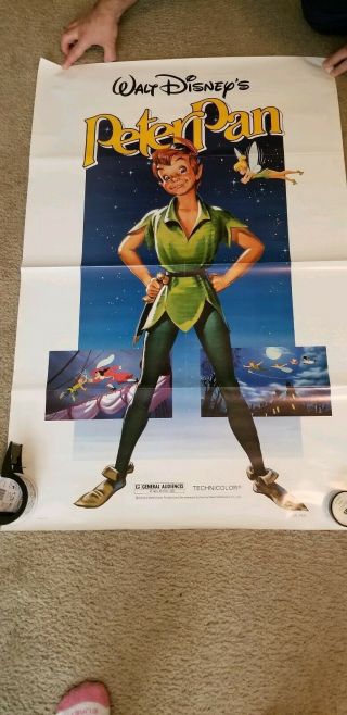 1982 Disney Peter Pan Re Release 1 Sheet Movie Poster Animated Classic Art