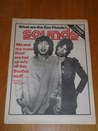 Sounds 1976 April 24 Rolling Stones 5 Page Special Sex Pistols Mick Jagger
