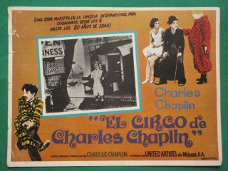 Charlie Chaplin The Circus El Circo De Charles Chaplin Spanish Mexico Lobby Card