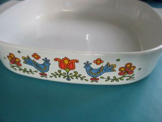 Corning Ware Country Festival Covered Casserole Friendship 1975 A - 10 - B w/ Lid 3