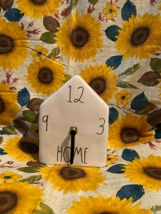 Rare Rae Dunn Home Ceramic Birdhouse Clock 2019 White
