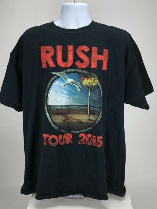 Rush R40 Tour 2015 Short Sleeve Concert Graphic Tee Sz 2xl Black