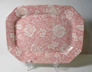 Burleigh (burgess & Leigh) Victorian Chintz Pink 13 " Platter