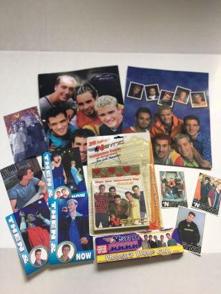 Rare Nsync Memorabilia - Folders - Photocards - Stickers - Valentine Card’s - Bubble Gum