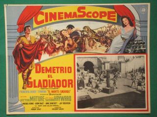 Victor Mature Demetrius And The Gladiators Susan Hayward Orig Mexican Lobby Card