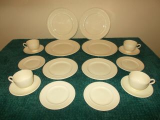 18 Pc Set Wedgwood Of Etruria & Barlaston Edme Dinnerware Plates Cups & Saucers