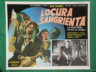 Craze Horror Jack Palance Axe The Infernal Idol Demon Master Mexican Lobby Card