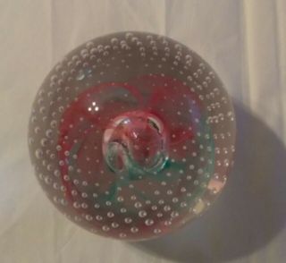 Caithness Scotland Reflection 91 Controlled Bubbles Art Glass Paperweight