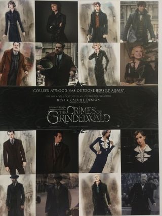 Fantastic Beasts Crimes Of Grindelwald Eddie Redmayne Johnny Depp Fyc Oscar Ad