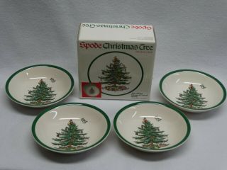Spode Christmas Tree England Set Of 4 Desert/cereal Bowls S3324 - V