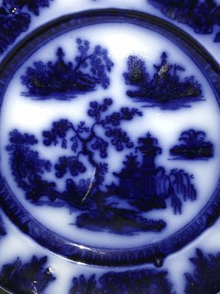 Antique Flow Blue China CHAPOO Plate Wedgwood 2