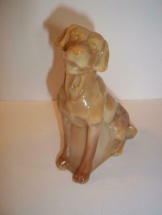 Mosser Glass Chocolate Caramel Slag Labrador Lab Dog Figurine Paperweight