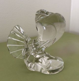 Paden City Pouter Pigeon Clear Crystal Art Glass Animal Figurine 1916 1951