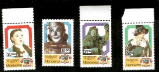 Wizard Of Oz Judy Garland Dorothy Tin Man Scarecrow Lion Montserrat Stamps