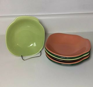Main Street By Salem Harmony House China Soup Cereal Bowls Mid - Century Set Of 7