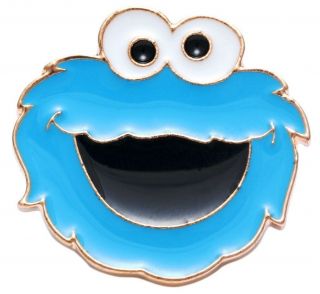 Sesame Street Cookie Monster Character Enamel Metal Pin