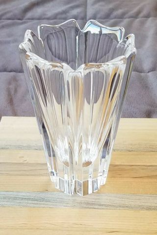 Orrefors Corona Vase Designed By Lars Hellsten,  Sweden