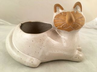 Vintage Mid Century Pottery Cat Figure Planter David Stewart Lions Valley