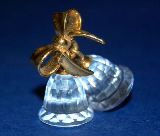 Swarovski Memories Bells Cut Crystal Rhodium Plated Silver Ribbon Ornament
