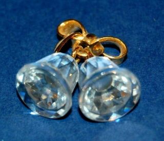 Swarovski Memories Bells Cut Crystal Rhodium Plated Silver Ribbon Ornament 5