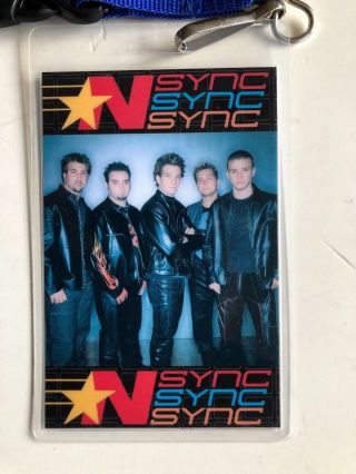 N Sync Authentic 2001 Concert Laminated Backstage Pass For The Popodyssey Tour