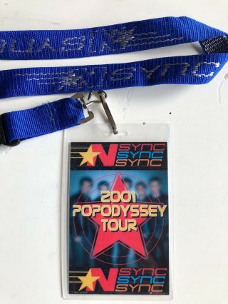 N Sync Authentic 2001 Concert Laminated Backstage Pass For The Popodyssey Tour 2