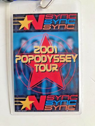 N Sync Authentic 2001 Concert Laminated Backstage Pass For The Popodyssey Tour 4