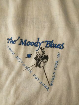 Vintage 1981 The Moody Blues Long Distance Voyager World Tour T Shirt 81 Med 2