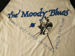 Vintage 1981 The Moody Blues Long Distance Voyager World Tour T Shirt 81 Med 5