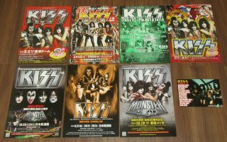 $0 Ship 8 X Kiss Japan Promo Handbill Tour Flyer Gene Simmons Mini Poster Card