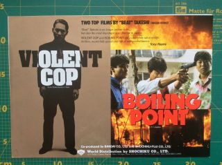 Violent Cop / Boiling Point Japanese Cinema Trade Movie Pamphlet Beat Takeshi