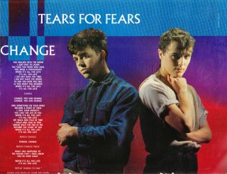 Sh8316/2p24 Tears For Fears : Changes Songwords Poster 11x16 "