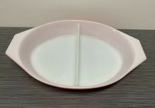 Pyrex Pink Daisy 1.  5 Quart Divided Dish With Lid 7