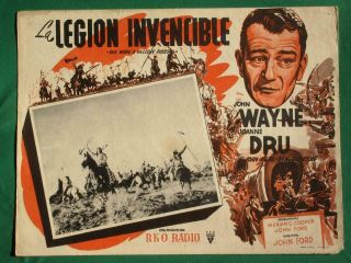 John Wayne She Wore A Yellow Ribbon Western Art Mexican Lobby Card 1