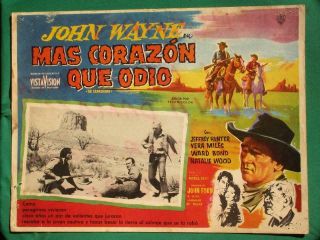 John Wayne The Searchers Natalie Wood Art Spanish Mexican Lobby Card