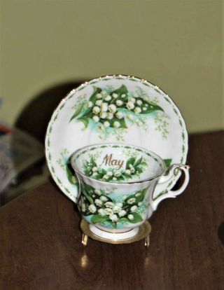 Royal Albert Cup & Saucer Flower Of The Month - May - Lily Of The Valley