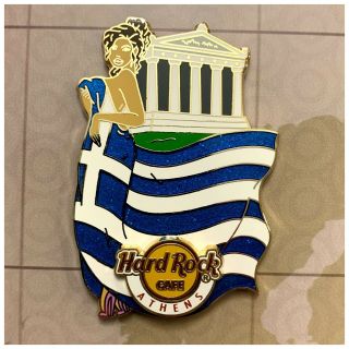 Hard Rock Cafe Athens Greece 2015 Landmark & Flag Sexy Girl Series Pin