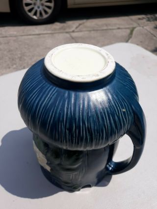 Vintage Roseville Art Pottery Blue Flower Vase 985 - 8 