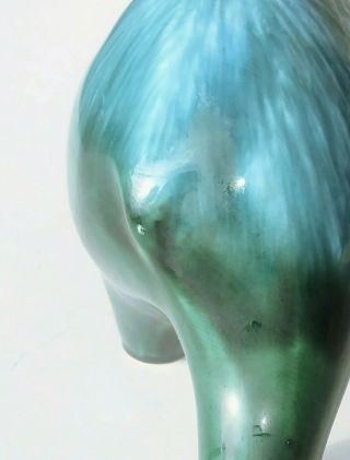 Vintage Blue Mountain Pottery Bear Stunning Rare Blue Green Drip Glaze 4