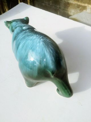Vintage Blue Mountain Pottery Bear Stunning Rare Blue Green Drip Glaze 5