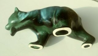 Vintage Blue Mountain Pottery Bear Stunning Rare Blue Green Drip Glaze 6