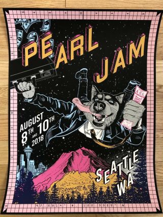 Pearl Jam Seattle Faile Se Poster 2018