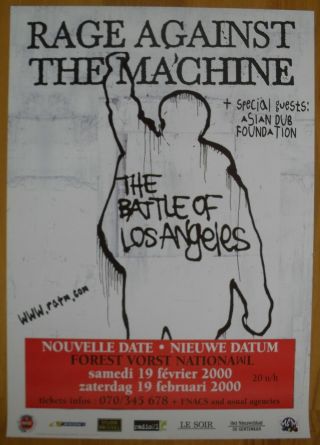 Rage Against The Machine Concert Poster 